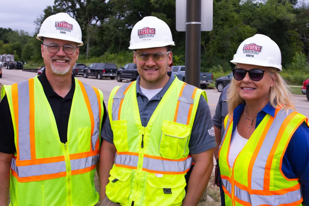 Winners holding check