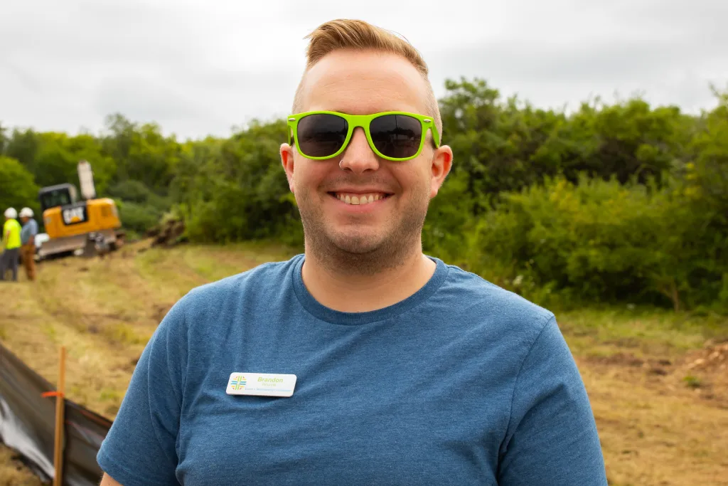 Winners holding check