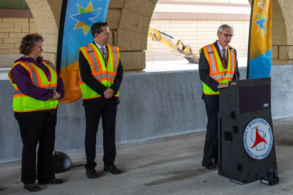 Winners holding check
