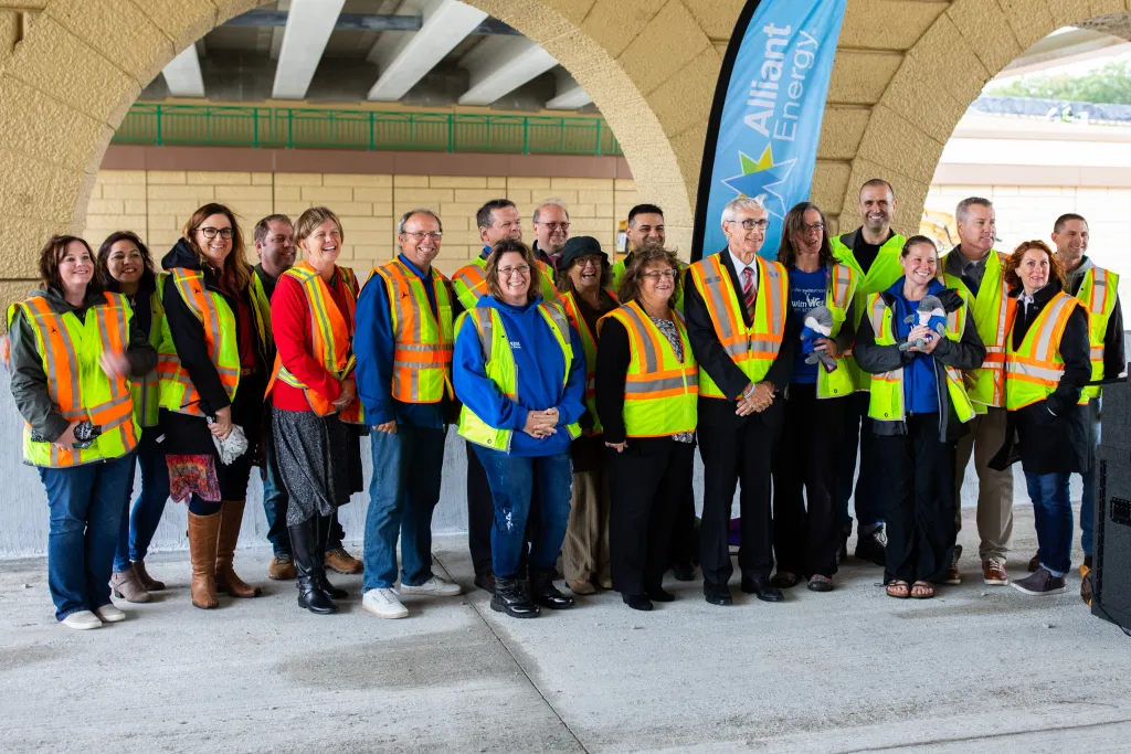 Winners holding check