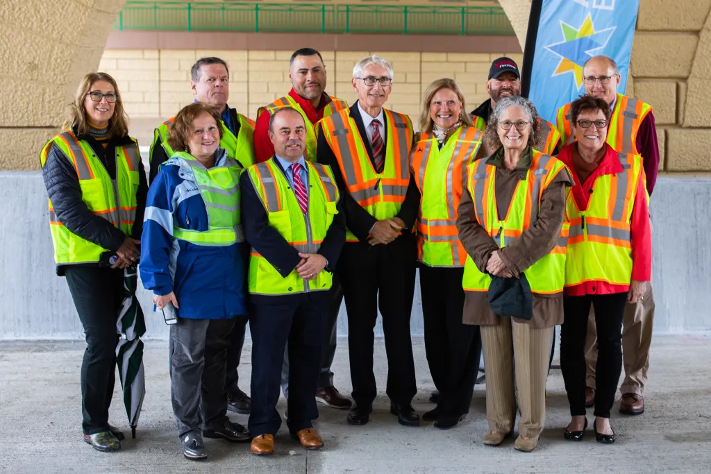 Winners holding check
