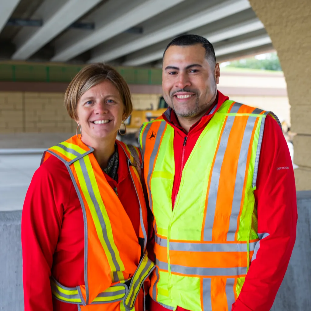 Winners holding check